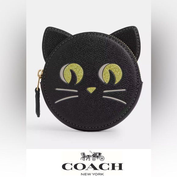 Coach Black Cat Coin Purse - Picture 1 of 5